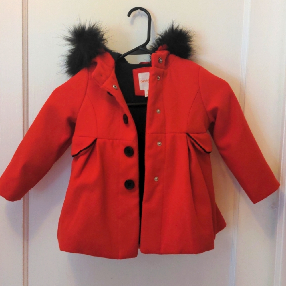 Cat and jack red coat